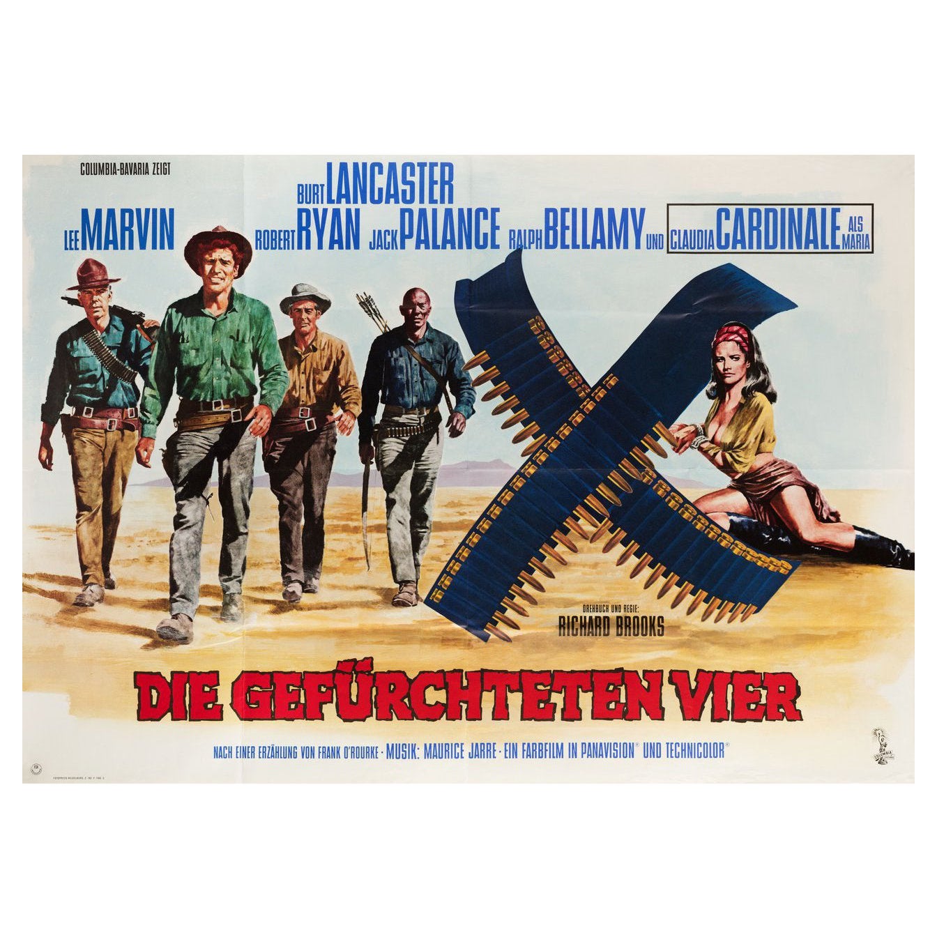 The Professionals 1966 German A0 Film Poster