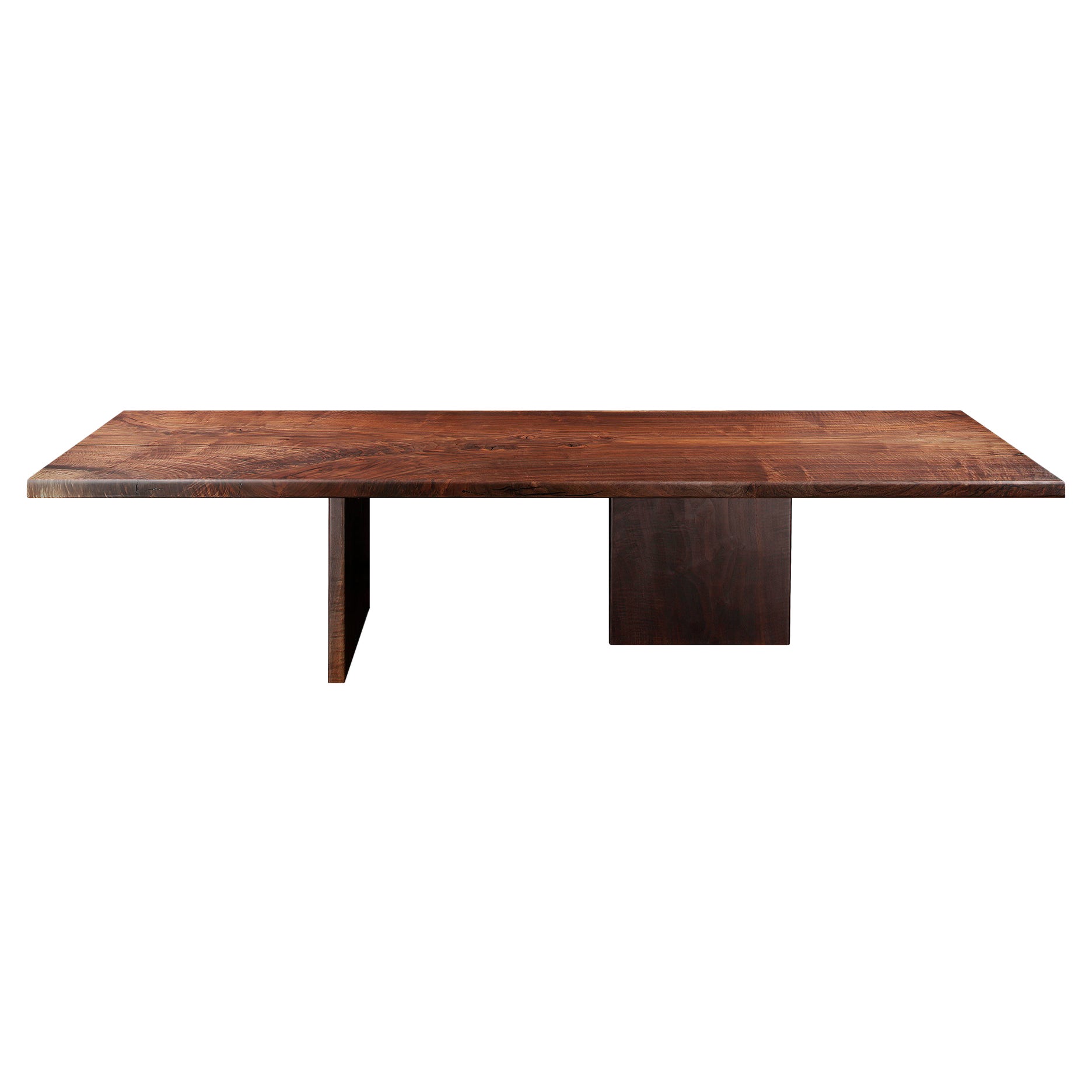 "Domus" Claro Walnut Slab Table by Artist/Designer Florian Roeper