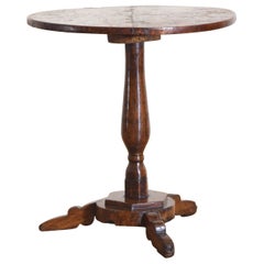 French Louis Philippe Period Burl Walnut Side Table, 2nd quarter 19th century