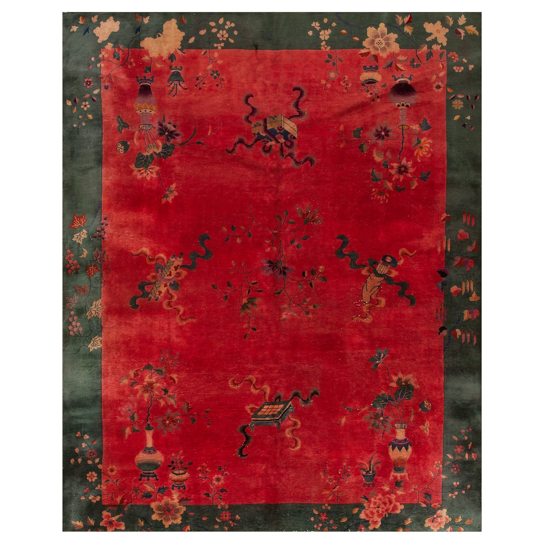 1920s Chinese Art Deco Carpet ( 8' 10'' x 11' 2'' - 270 x 340 cm )  For Sale