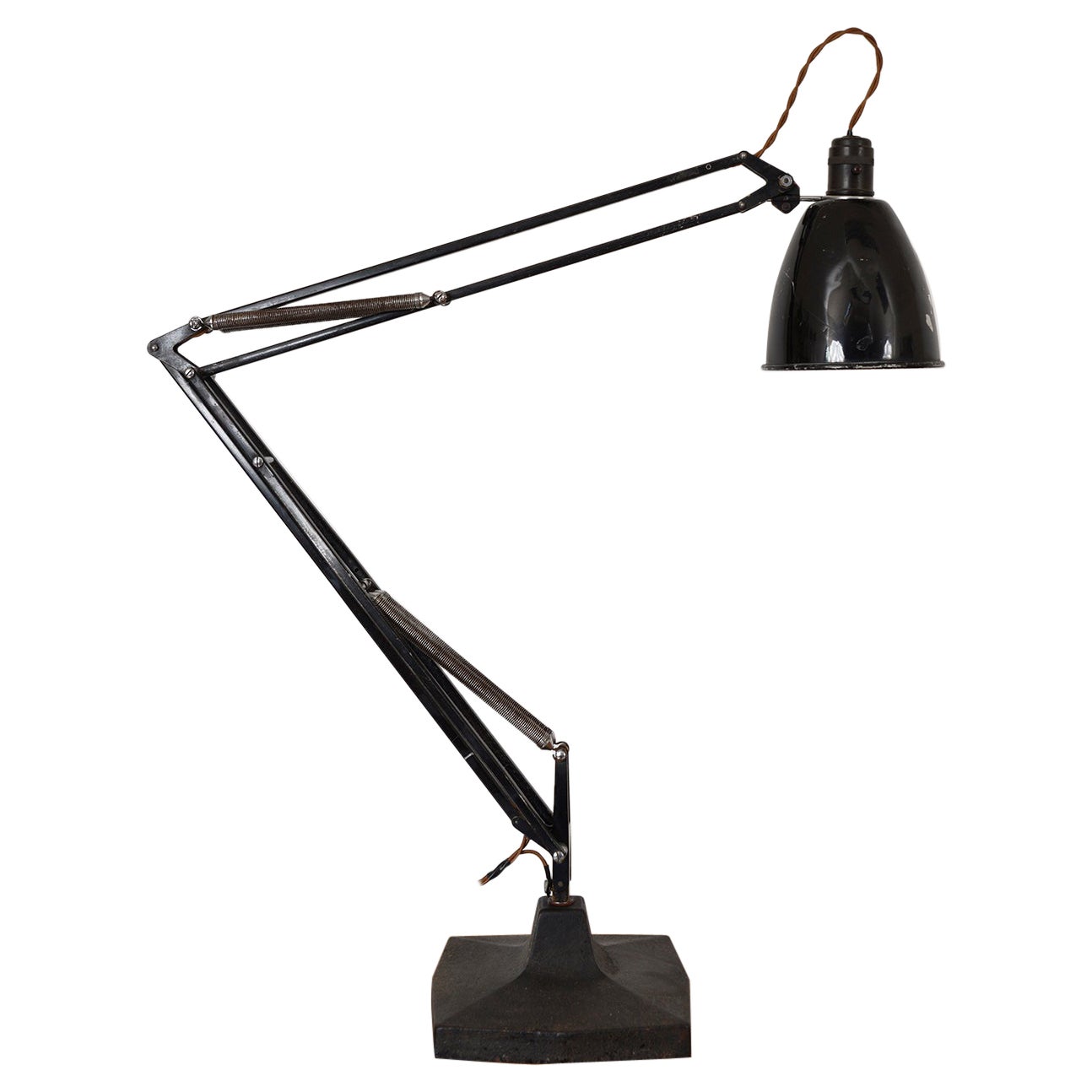 1940s Herbert Terry Anglepoise Draughtsman's Task Desk Lamp No 1209 Industrial For Sale