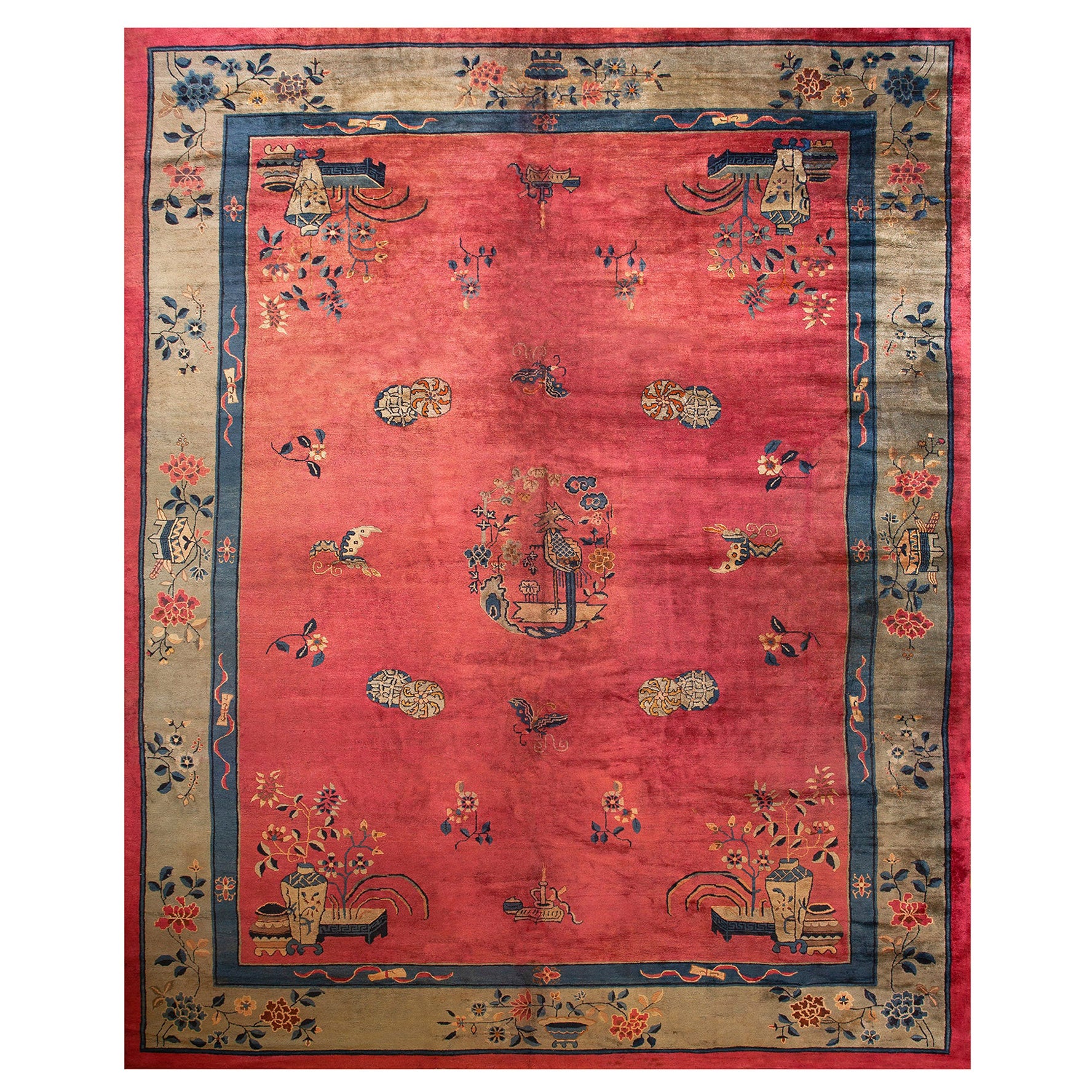 Chinesischer Peking-Teppich des frühen 20. Jahrhunderts ( 11' x 14' - 335 x 427 )