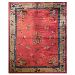 Antiker chinesischer Peking-Teppich 11' 0''x14' 0''