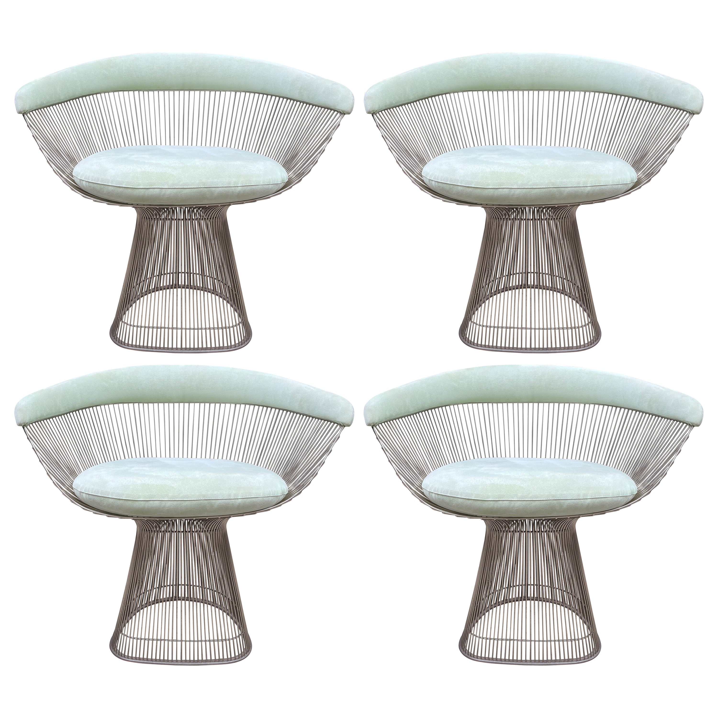 Set of Four Warren Platner Chairs for Knoll