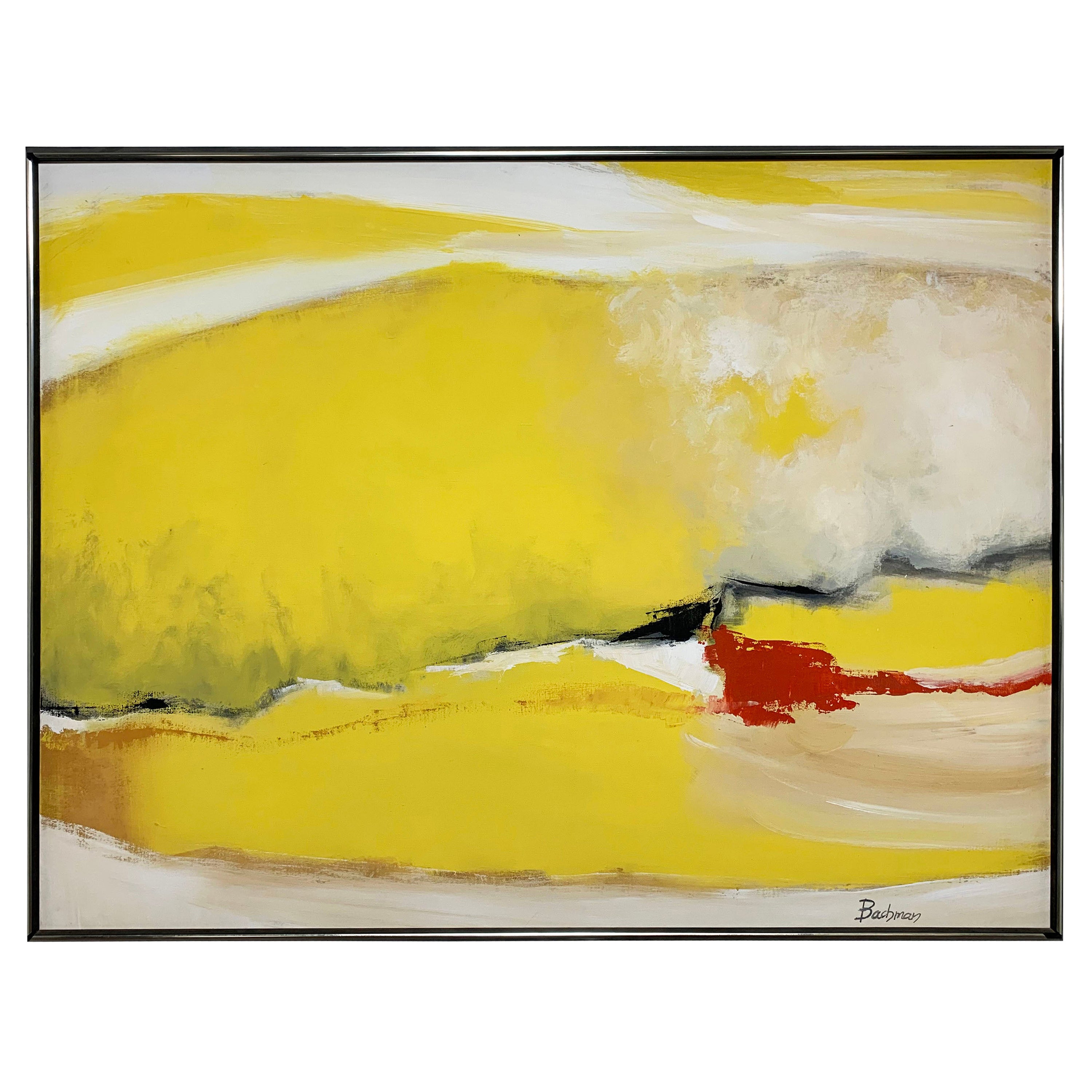 Harris Strong Large Scale Abstract Painting Signed Bachman, Circa 1960s
