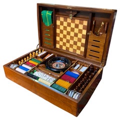 Retro 20th Century Luxurious French Game Set in Wooden Box by Alfred Dunhill 