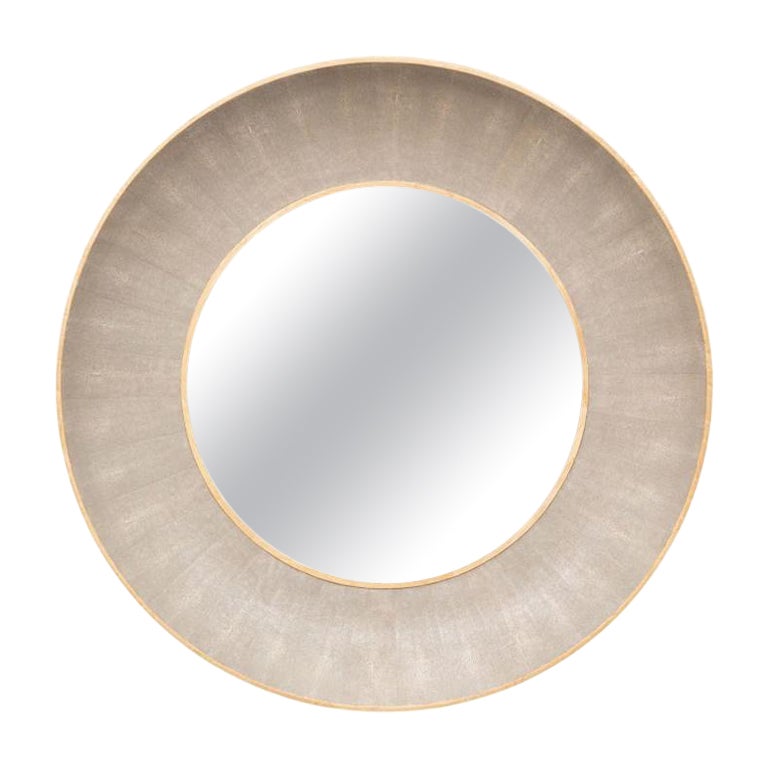 Massive Contemporary Faux Shagreen Mirror For Sale