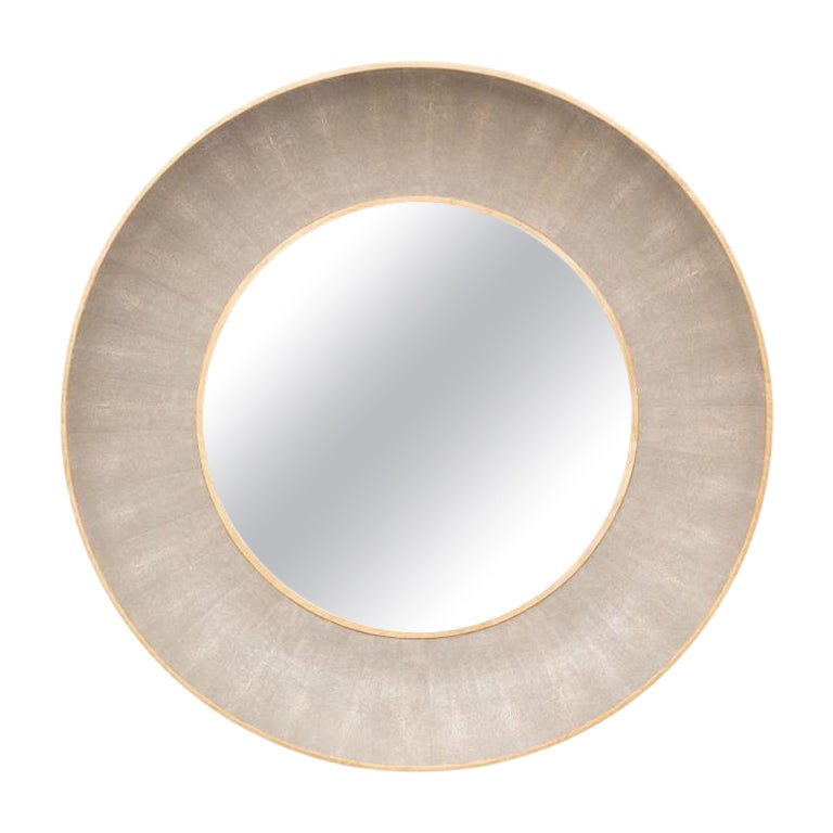 Massive Contemporary Faux Shagreen Mirror