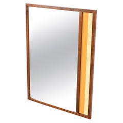Arne Vodder Style Mid-Century Modern Walnut Framed Mirror
