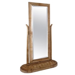 Art Deco Parchment Free Standing Mirror