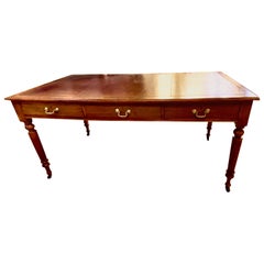 Regency Leather Top Library Table