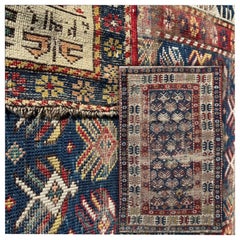 "Hand Woven Antique Rug From The Caucasus. Dated 1306."