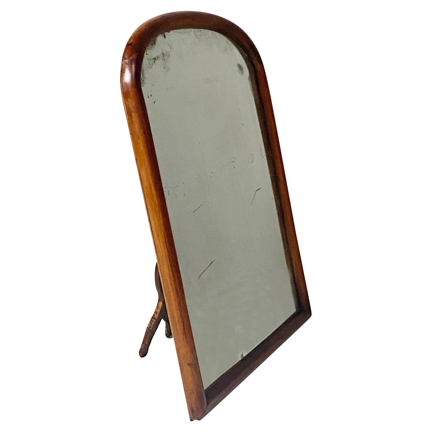 Italian 18th Century Wooden Table Mirror with Mercury Glass, 1700s For Sale