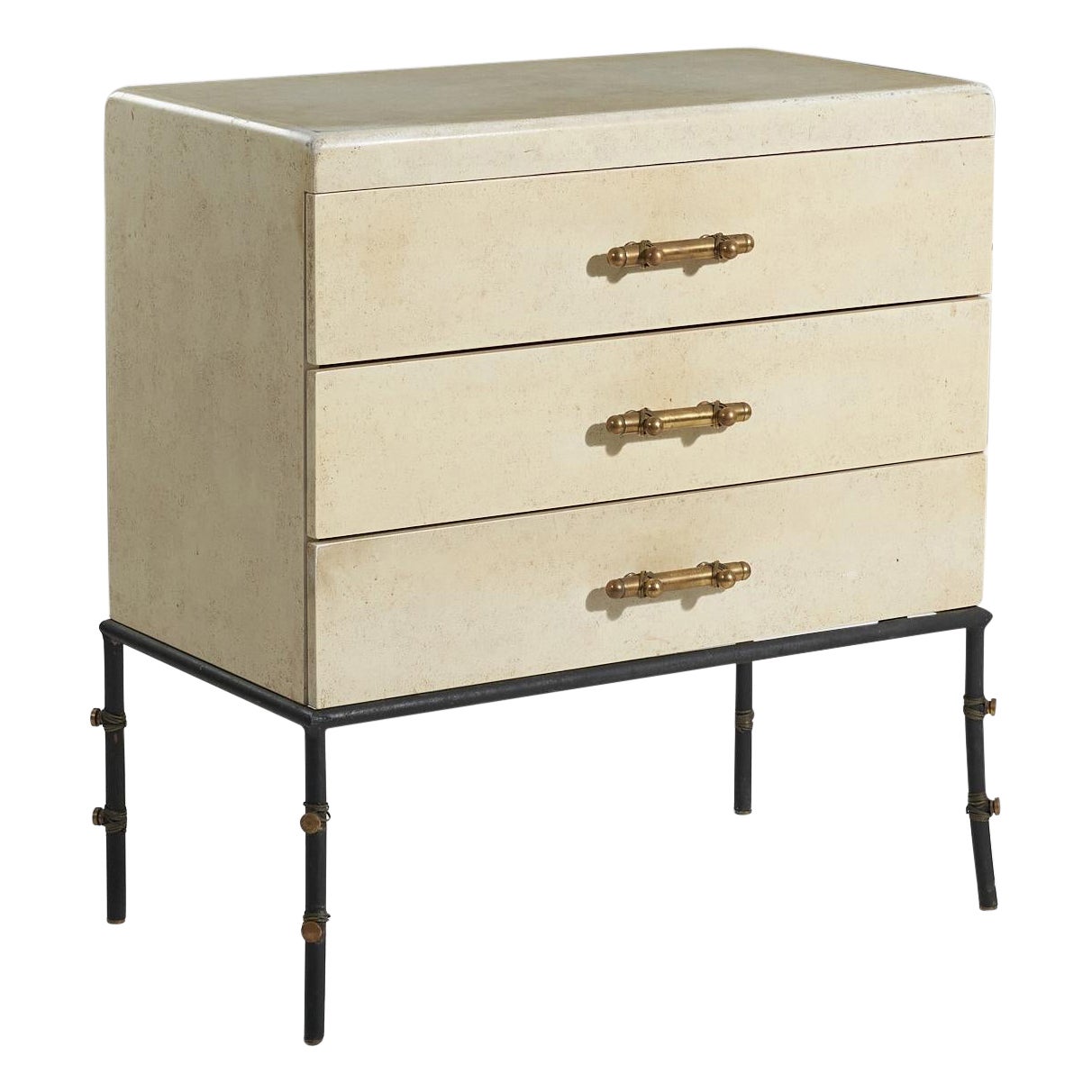 American Designer, Chest of Drawers, Wood, Metal, Brass, USA, 1950s