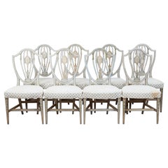 Set of Eight Georgian Painted Dining Chairs