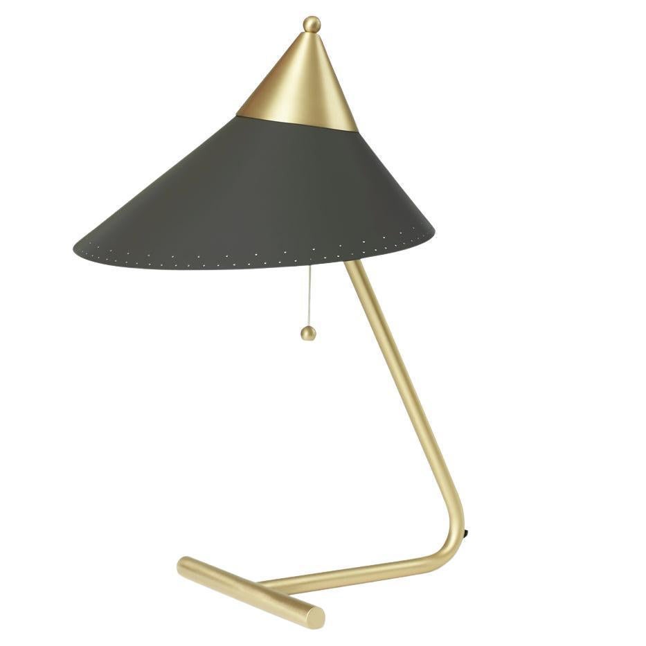 Brass Top Charcoal Table Lamp by Warm Nordic For Sale