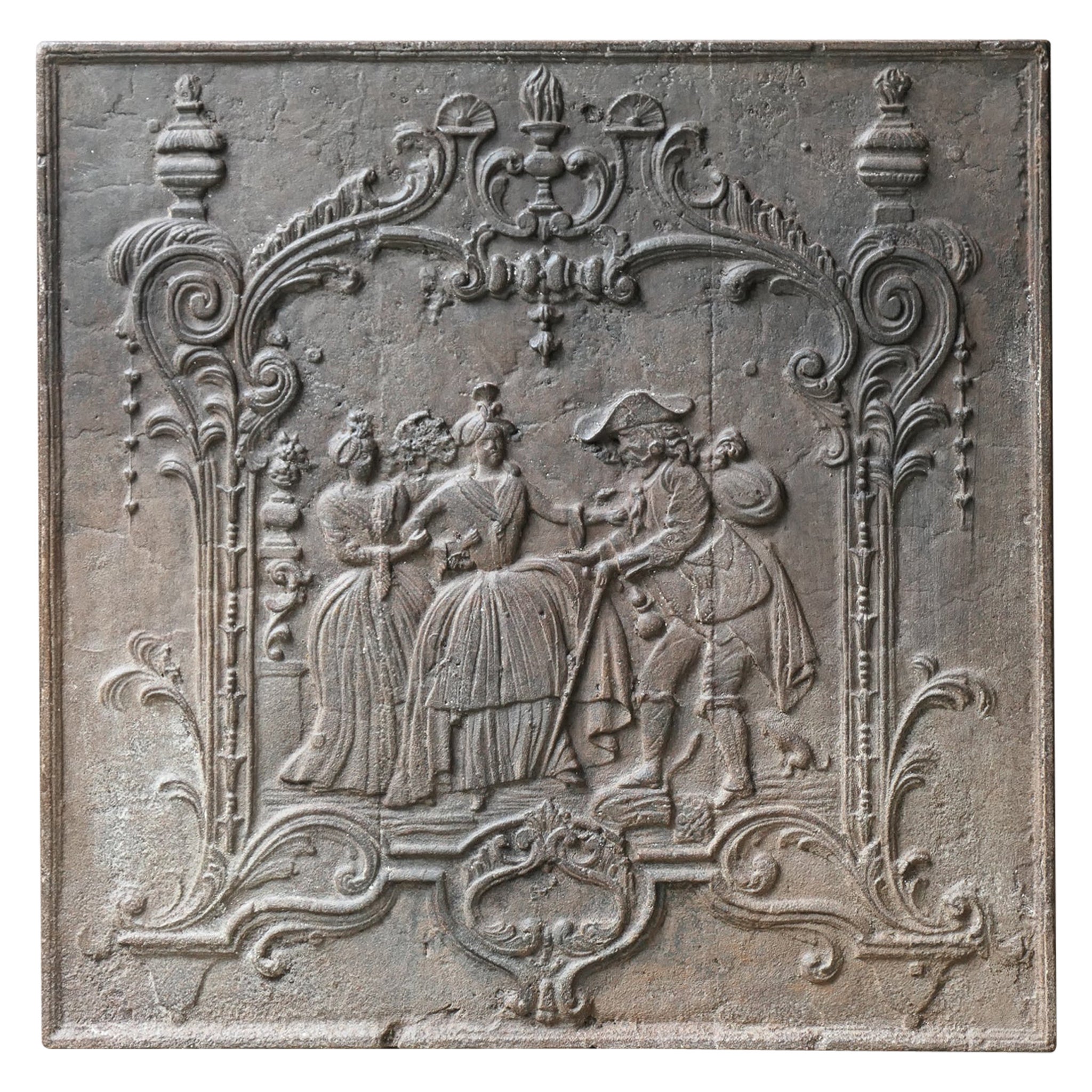 Antiker französischer Louis-XV-Kaminsims / Rückwand im Louis-XV-Stil, 18. Jahrhundert