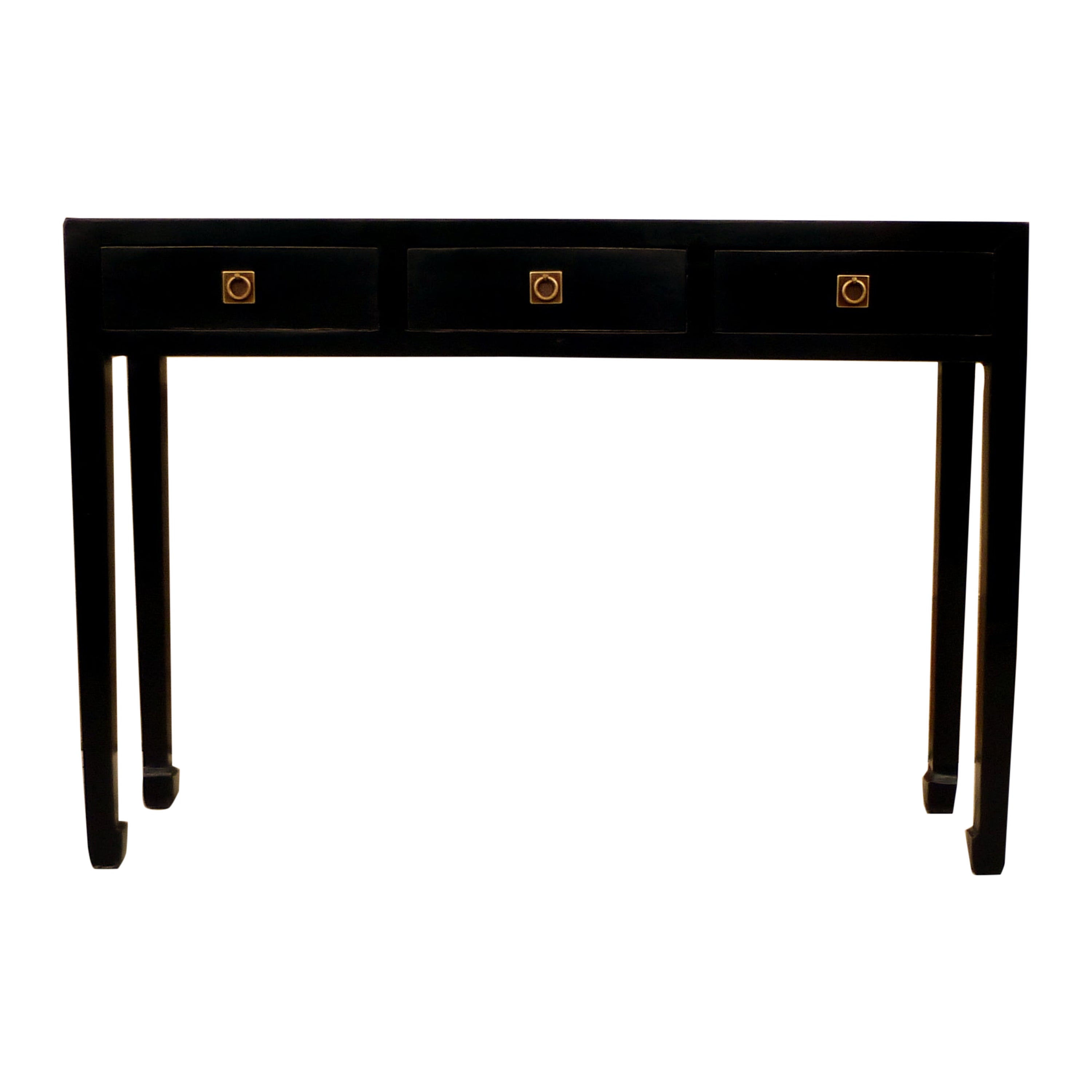 Fine Black Lacquer Console Table at 1stDibs