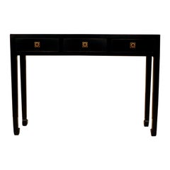 Fine Black Lacquer Console Table