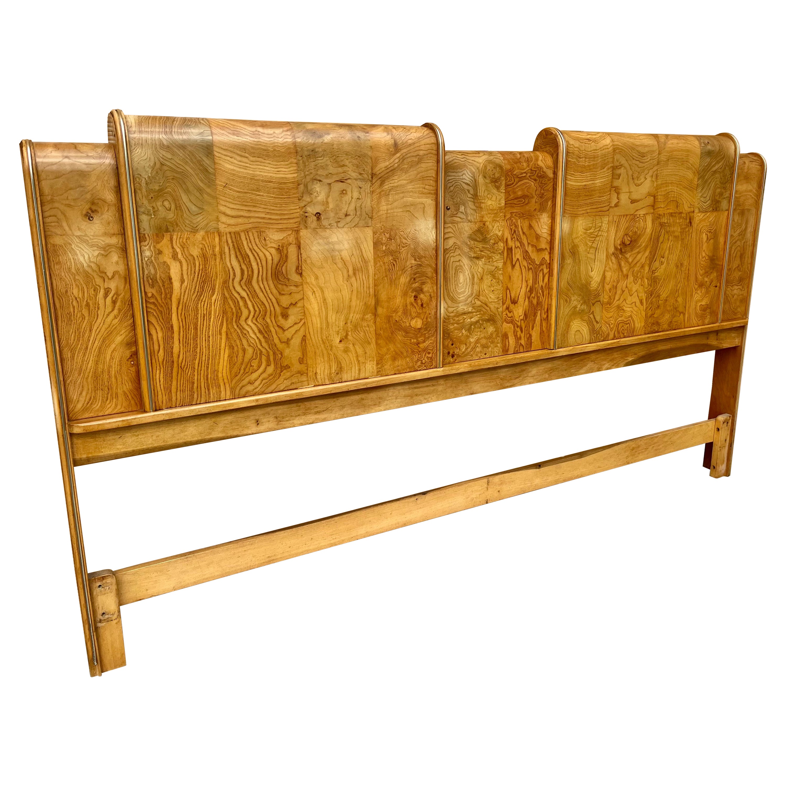 Unique MidCentury Modern Walnut Queen Headboard by American of