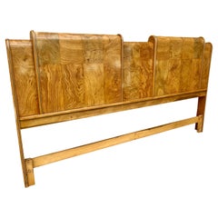 Mid Century Burl Wood King Size Headboard by American of Martinsville Furniture