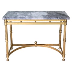 Italian Brass and Marble Console Table