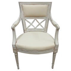 Swedish Gustavian Arm Chair 100% Original Paint
