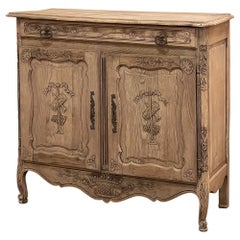 Used 19th Century Country French Petite Buffet in Stripped Oak