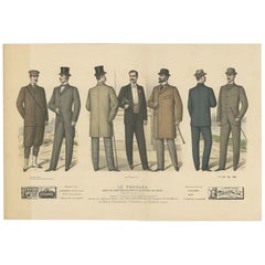 Impresión original antigua de moda, publicada en mayo de 1898