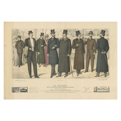 Antiker Modedruck, veröffentlicht im Dezember 1898