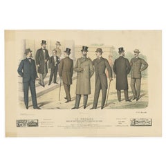 Antique Fashion Print Published in March, 1898