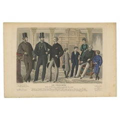 Decorative Antique Fashion Print, 1878