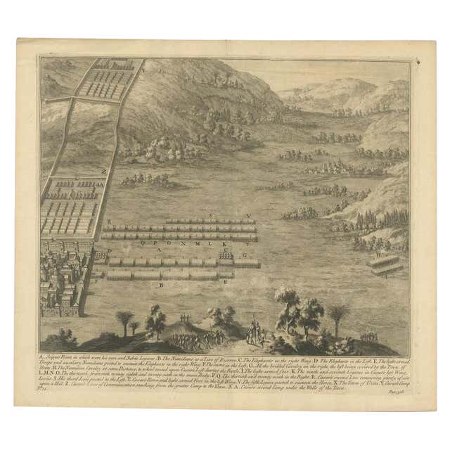 Antique Copper Engraved Battle Map of Nicopolis, Armenia, ca.1753 at ...