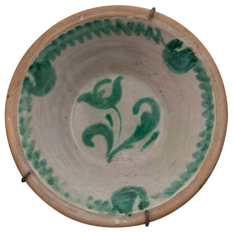19th Century Spanish Large Granada Fajalauza "Lebrillo" Ceramic Bowl ...