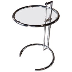 Adjustable Chrome Side Table E 1027 by Eileen Gray, Germany, 1980s