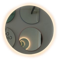 Orbis Hintergrundbeleuchteter runder minimalistischer rahmenloser Spiegel, anpassbar, Regular