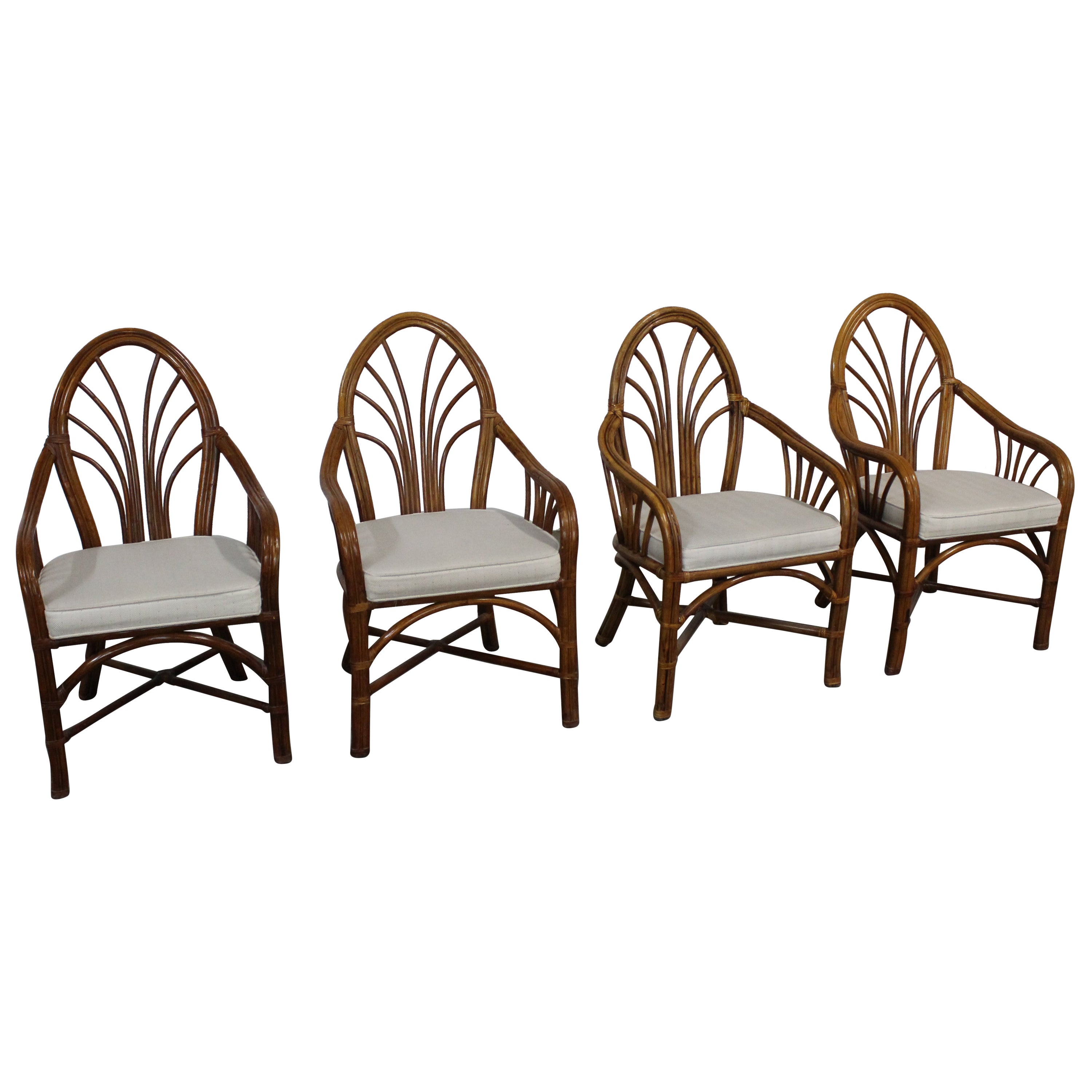 Set of 4 Rattan Dining Chairs at 1stDibs