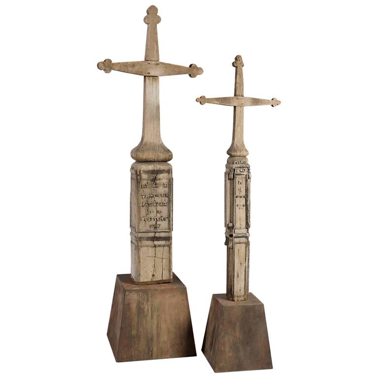 Crosses For Sale >> Two Huge 1890s Old Wood Cemetery Crosses Crosses For Sale >> Two Huge 1890s Old Wood Cemetery Crosses