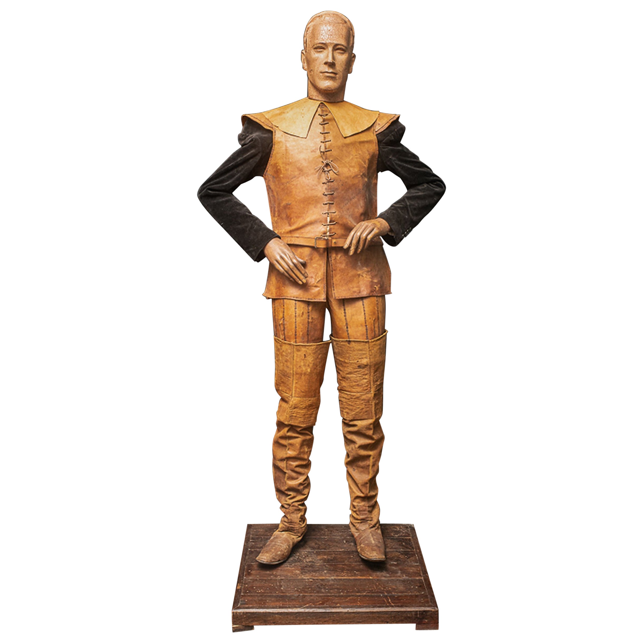Mannequin aus Holz in Vintage-Stil mit beweglichen Armen und Beinen, beweglich im Angebot