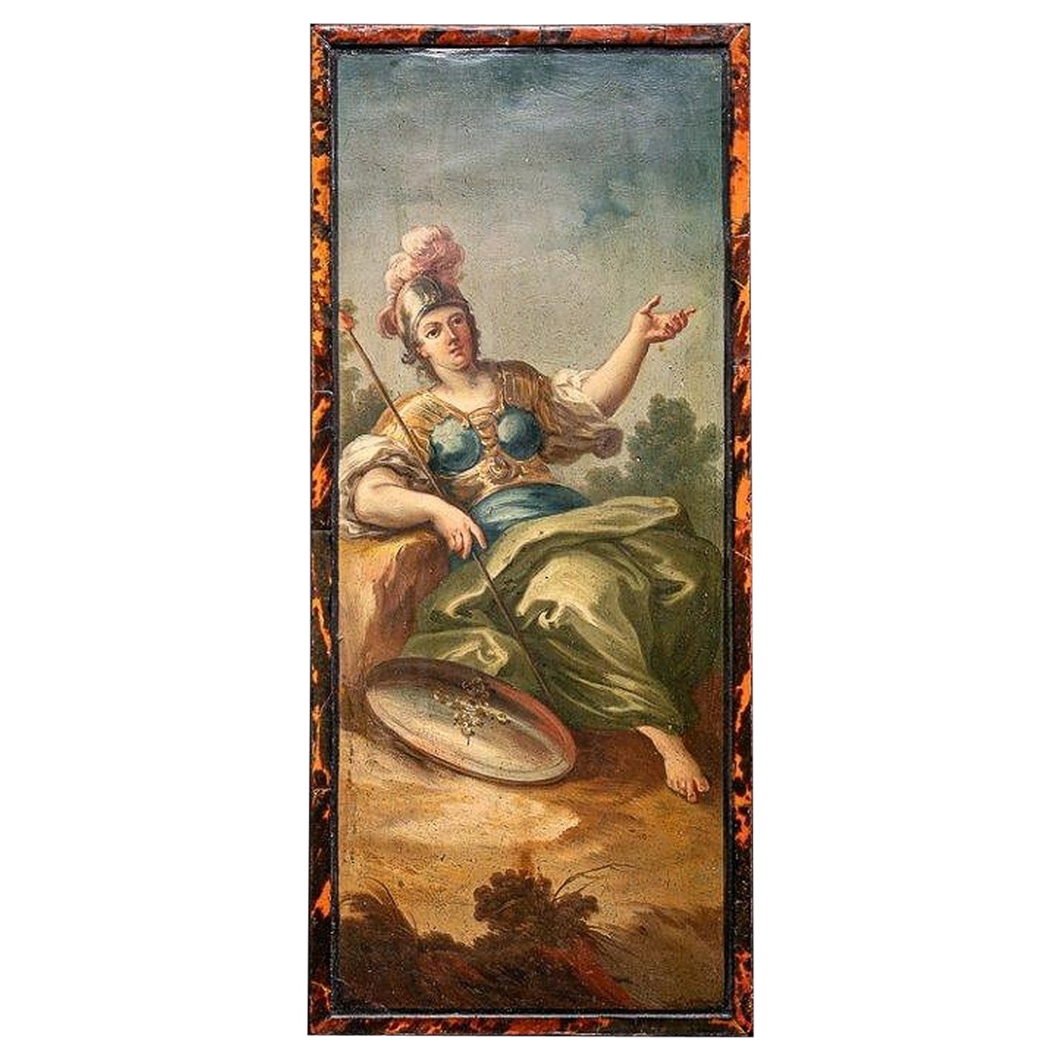 Palas Atenea con lanza, escudo, casco y coraza. Anonymus Principios del siglo XIX en venta