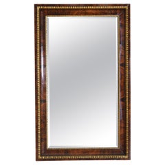 Early 19th Century Italian Empire Veneered Walnut and Giltwood Mirror