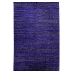 Modern Savannah Purple Handmade Oversize Wool Rug