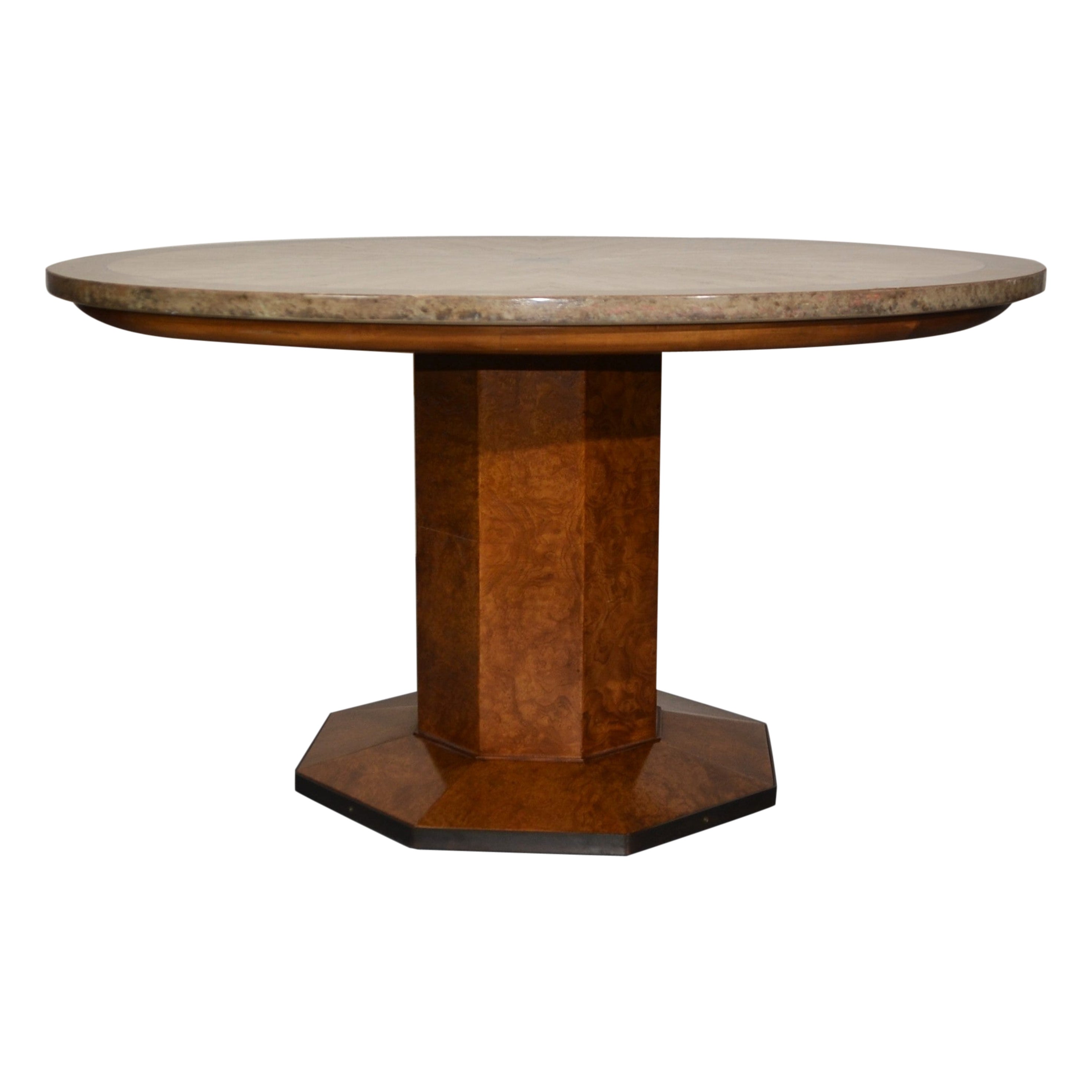 Travertine Table by John Widdicomb For Sale