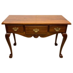 Antique Hand Carved Chippendale Style Lowboy, Circa 1820