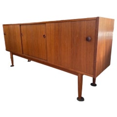 Vintage Imported Danish Mid-Century Modern Credenza or Record Cabinet