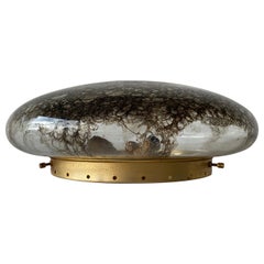 Italian Murano Glass Ufo Design Flush Mount Ceiling Lamp, 1960s, Italy
