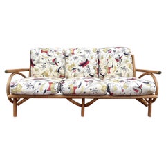 1950’s French Art Deco Bamboo Sofa