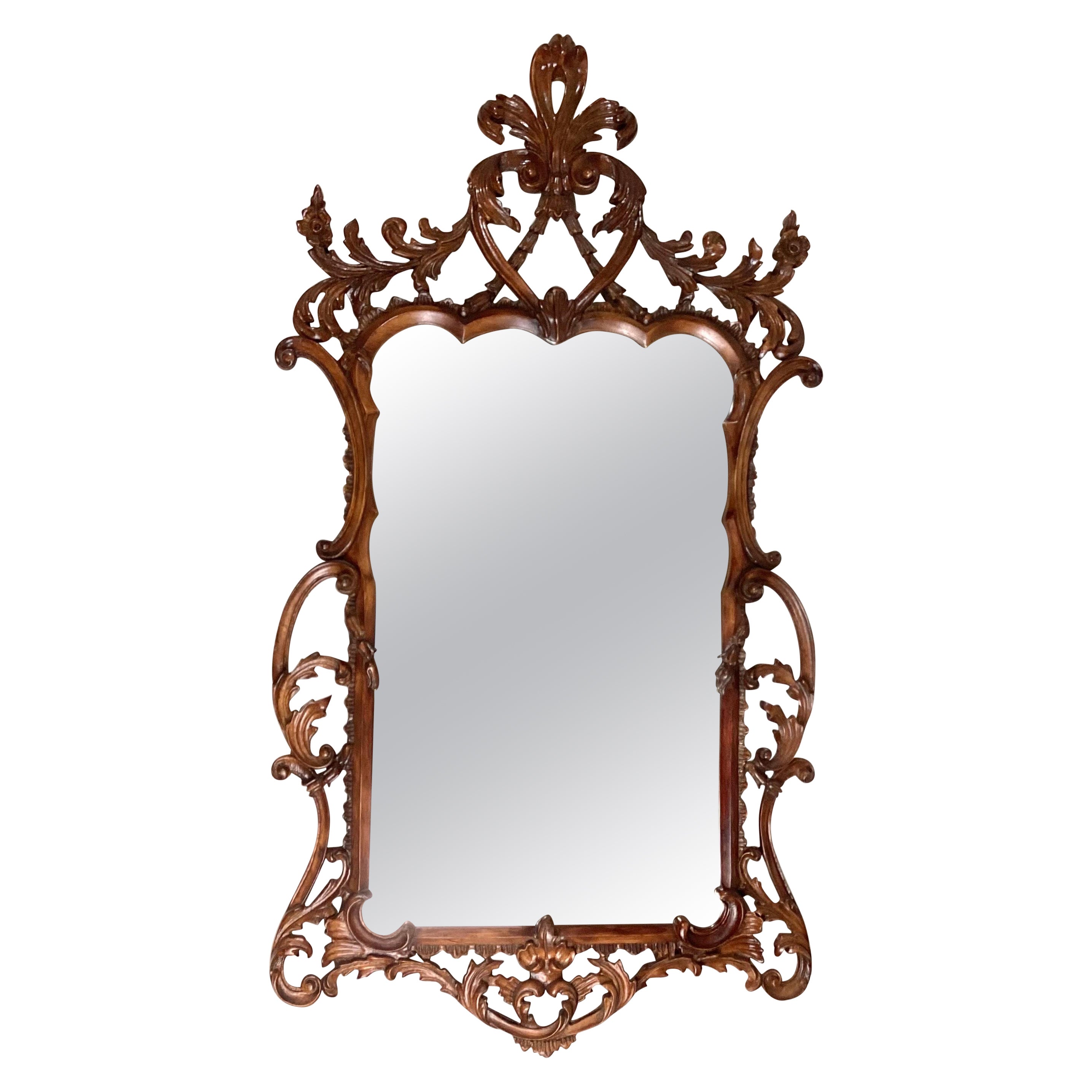 Georgian Rococo Wall Mirror For Sale