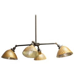 X-Ray Mercury Shade, 4 Arm Chandelier