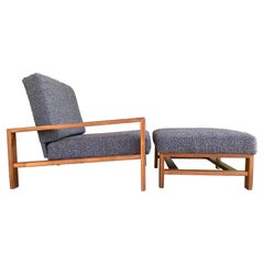 Retro Van Keppel Green Architectural Lounge Chair + Ottoman